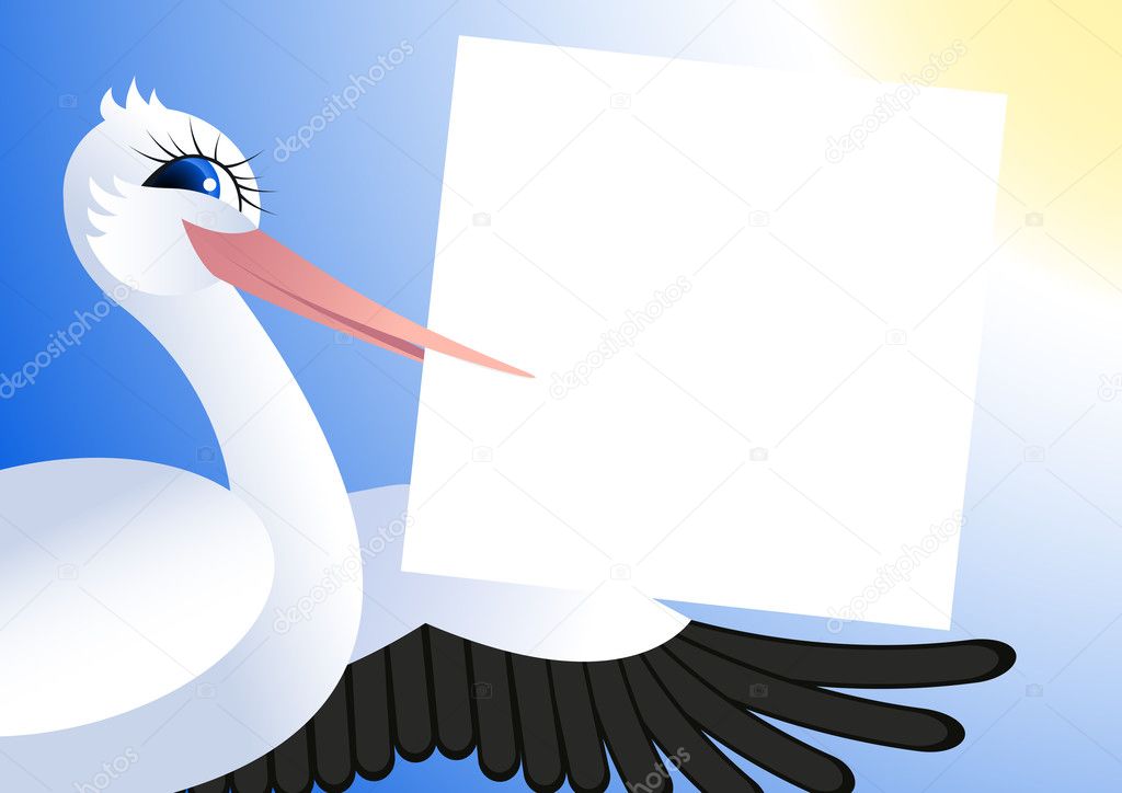 Stork And Frame Stock Vector Image By C Olisia