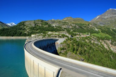 Dam of Chevril or Tignes and Mont-Pourri, France clipart