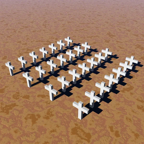 White crosses — Stock Photo, Image
