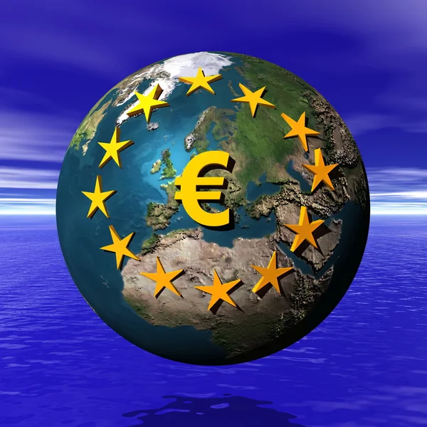 Europa e euro — Fotografia de Stock