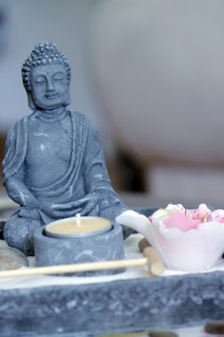 Zen buddha and table clipart