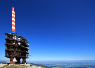 Telecommunication antenna at Chasseral, Jura, Switzerland clipart