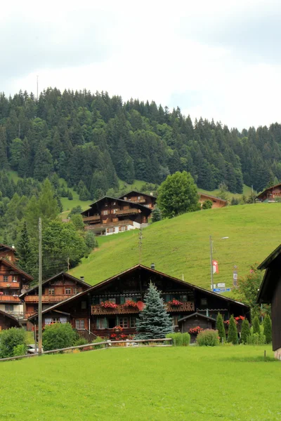 Chalets at Diablerets village, Switzerland — Stock Photo, Image