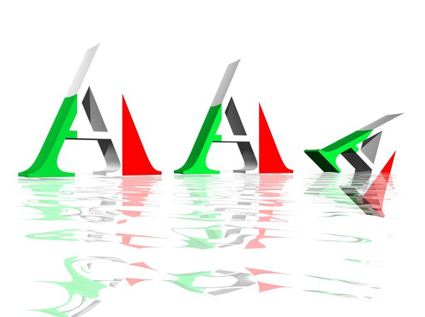 Diminution of AAA italian rating