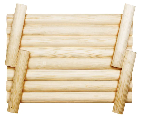 Bordo di legno isolato su sfondo bianco — Foto Stock