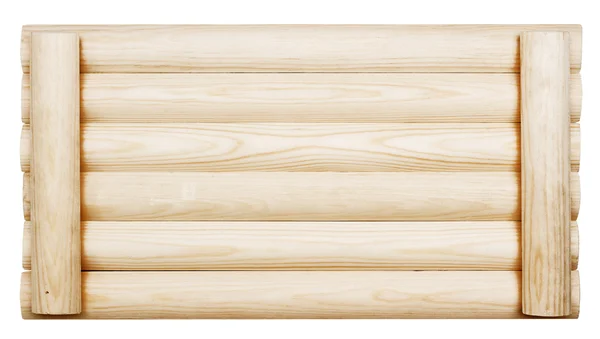 Panneau en bois isolé sur fond blanc — Photo
