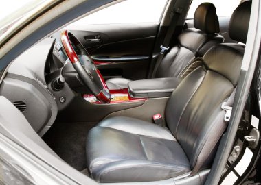 Interior of a luxury car clipart