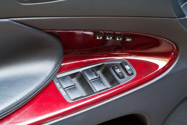Control knobs in a luxury car — Stock Photo, Image