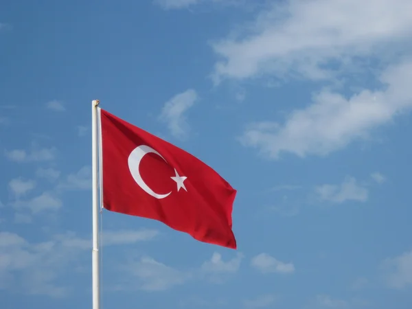 Турецький прапор Стокове Зображення