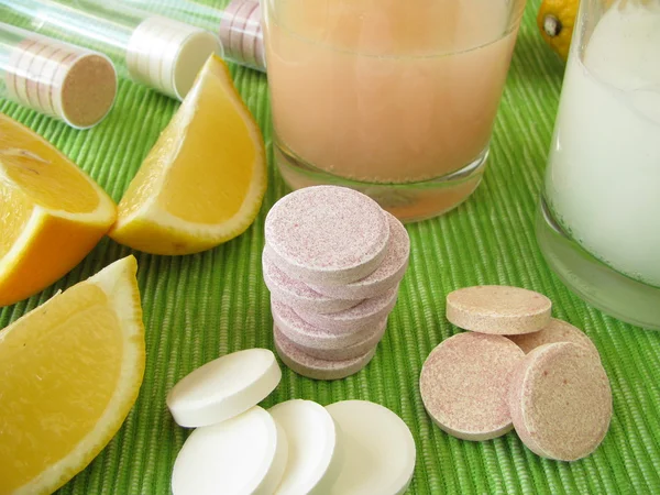 Comprimidos de limonada com vitaminas — Fotografia de Stock