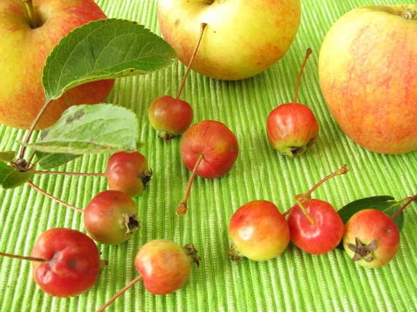 Яблука і вишневі яблука — стокове фото