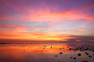 Sunset at the coral beach