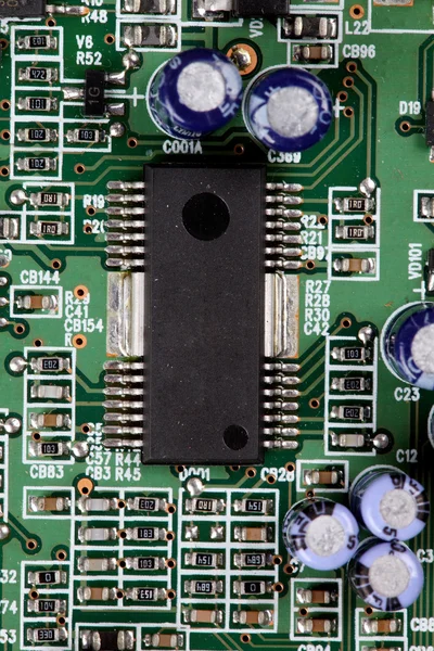 Closeup of electronic circuit board — Stock Photo, Image