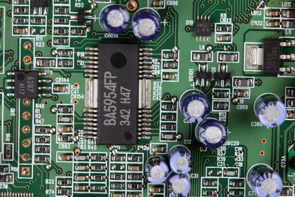 Primer plano de la placa de circuito electrónico —  Fotos de Stock