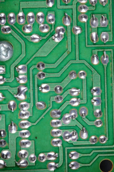 stock image Closeup of electronic circuit board