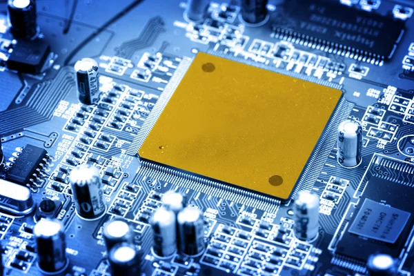 Electronic circuit close-up. Macro background — Stock Photo, Image