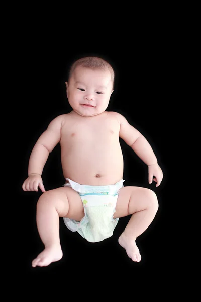 Lindo bebé con fondo negro —  Fotos de Stock