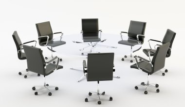 Chairs and office table clipart