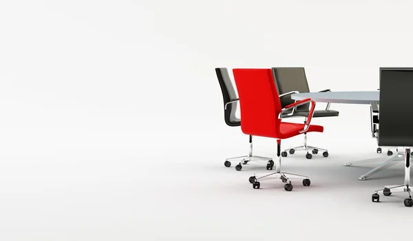 Krzesła i stół biuro — Zdjęcie stockowe