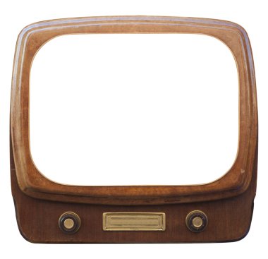 Old framed TV clipart