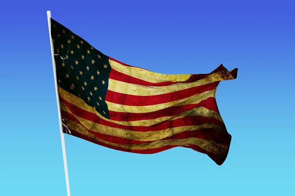 美国的Grunge国旗 — 图库照片
