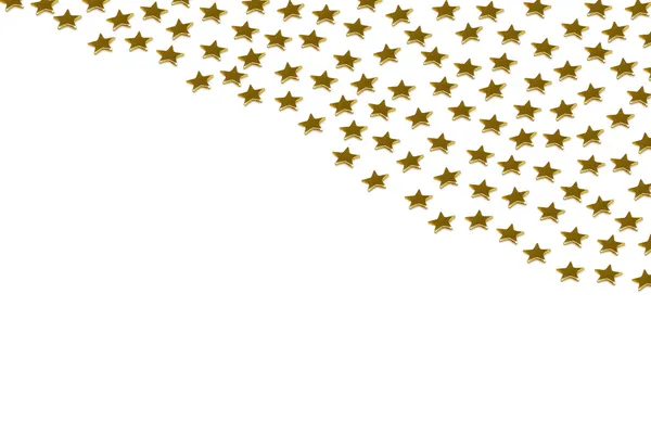 Estrelas douradas sobre fundo branco — Fotografia de Stock