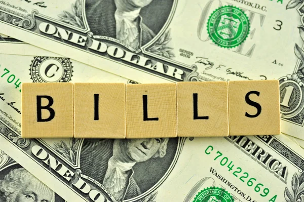 Bills in lettern — Stock Photo, Image