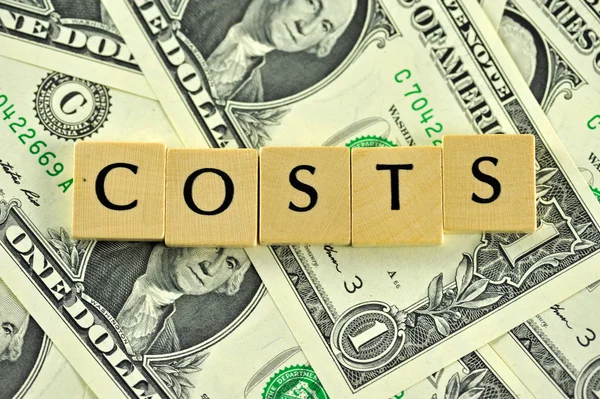 Kosten in lettern — Stockfoto