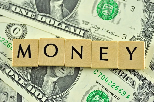 Money in lettern — Stock Photo, Image