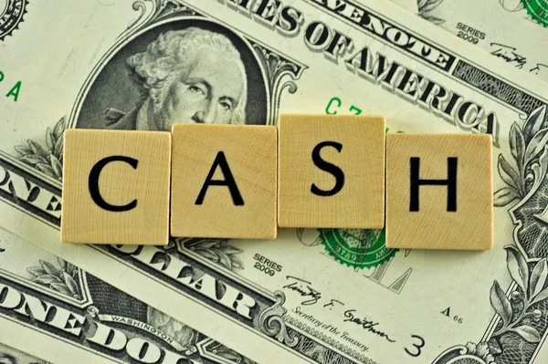 Cash in lettern — Stock Photo, Image