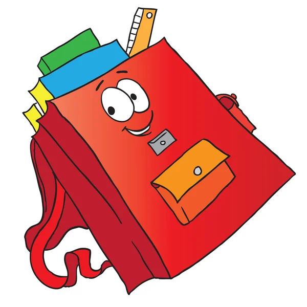 Kreslené školní batoh — Stock fotografie zdarma