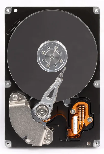 Открытый жесткий диск — стоковое фото