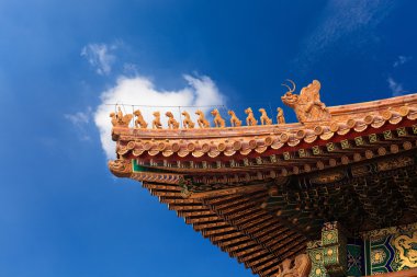 The eaves in the forbidden city clipart