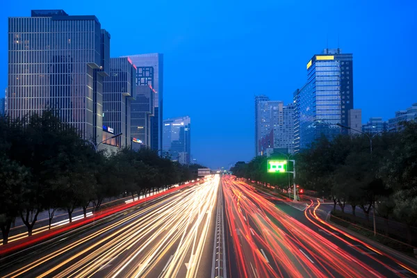 Modern bir Pekin gece çekimi — Stok fotoğraf