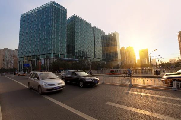Pechino strada al tramonto — Foto Stock