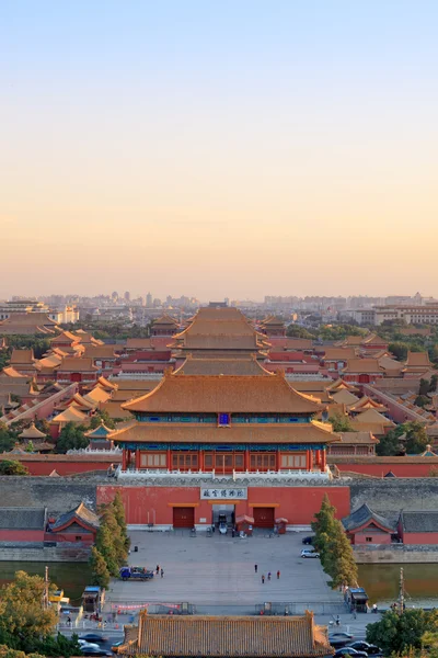 Beijing verboden stad in de schemering — Stockfoto