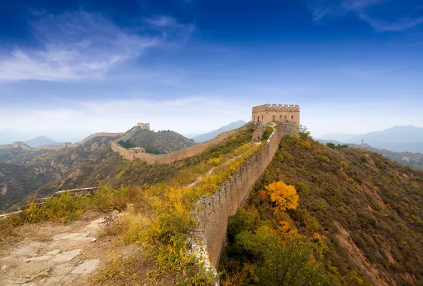 Il grande muro della Cina in autunno — Foto Stock
