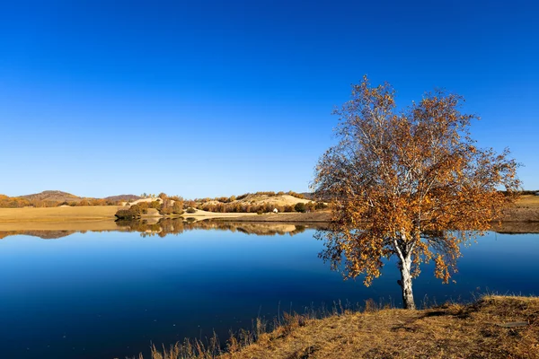 Herbstliche Seenlandschaft — Stockfoto