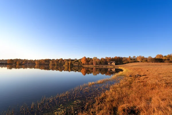 Autumn lake in early morning — Stock Photo, Image