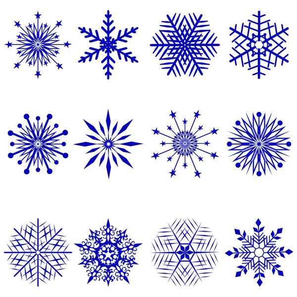 Flocons de neige. — Image vectorielle