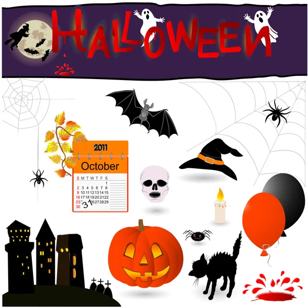 Éléments Halloween . — Image vectorielle