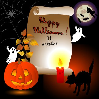 Halloween card. clipart