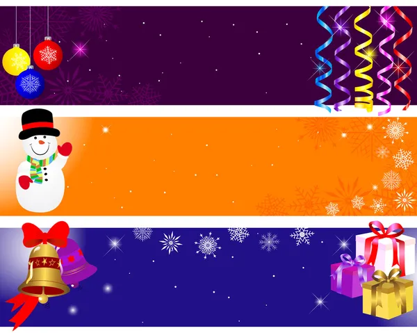 Banners de Navidad y Año Nuevo. — Vector de stock