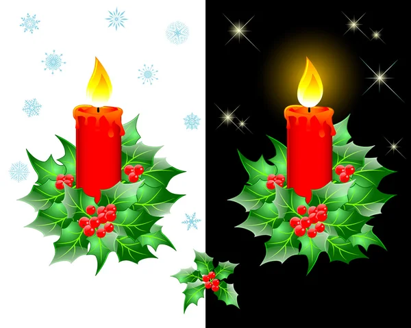 Christmas candles. — Stock Vector
