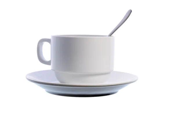 Coffee cup with a spoon — Stock Photo, Image