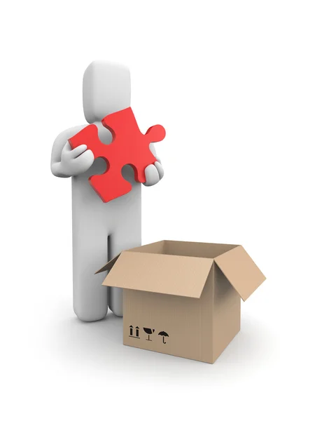 Receiving or sending parcel — Stock Photo, Image
