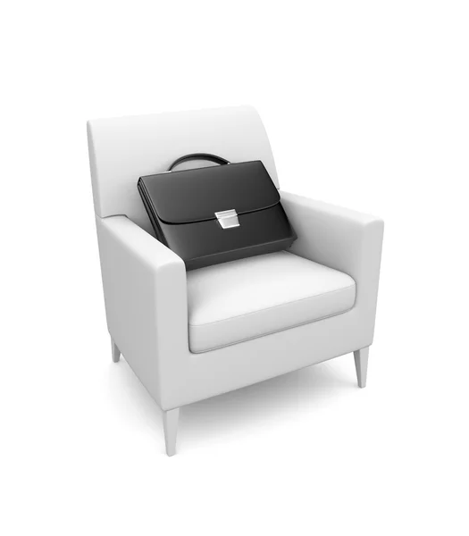 Stuhl mit Aktentasche — Stockfoto