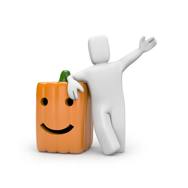 Person with pumpkin — Stock Photo, Image