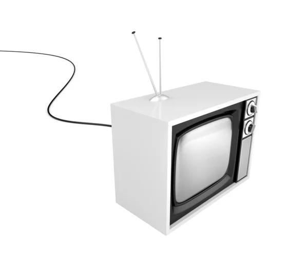 Retro TV with cable — Stock Photo, Image