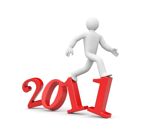 Correr para o ano novo — Fotografia de Stock